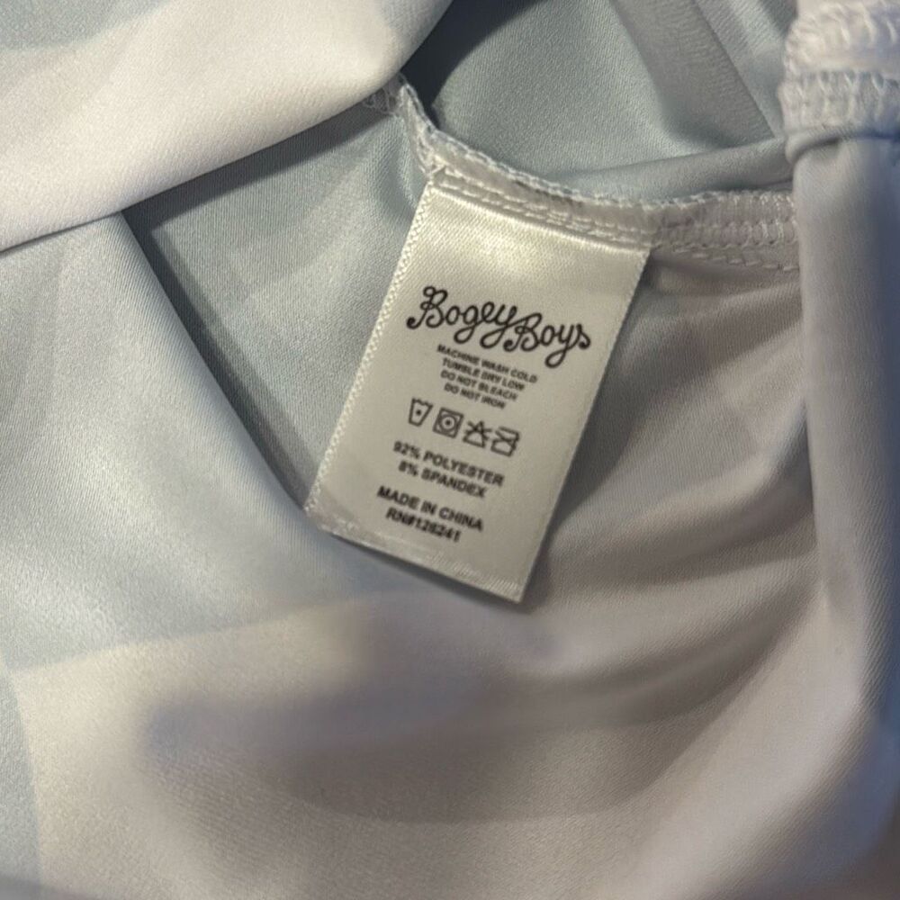 Bogey Boys Blue Checkered Short Sleeve Golf Polo Shirt Men’s Medium - Picture 6 of 6